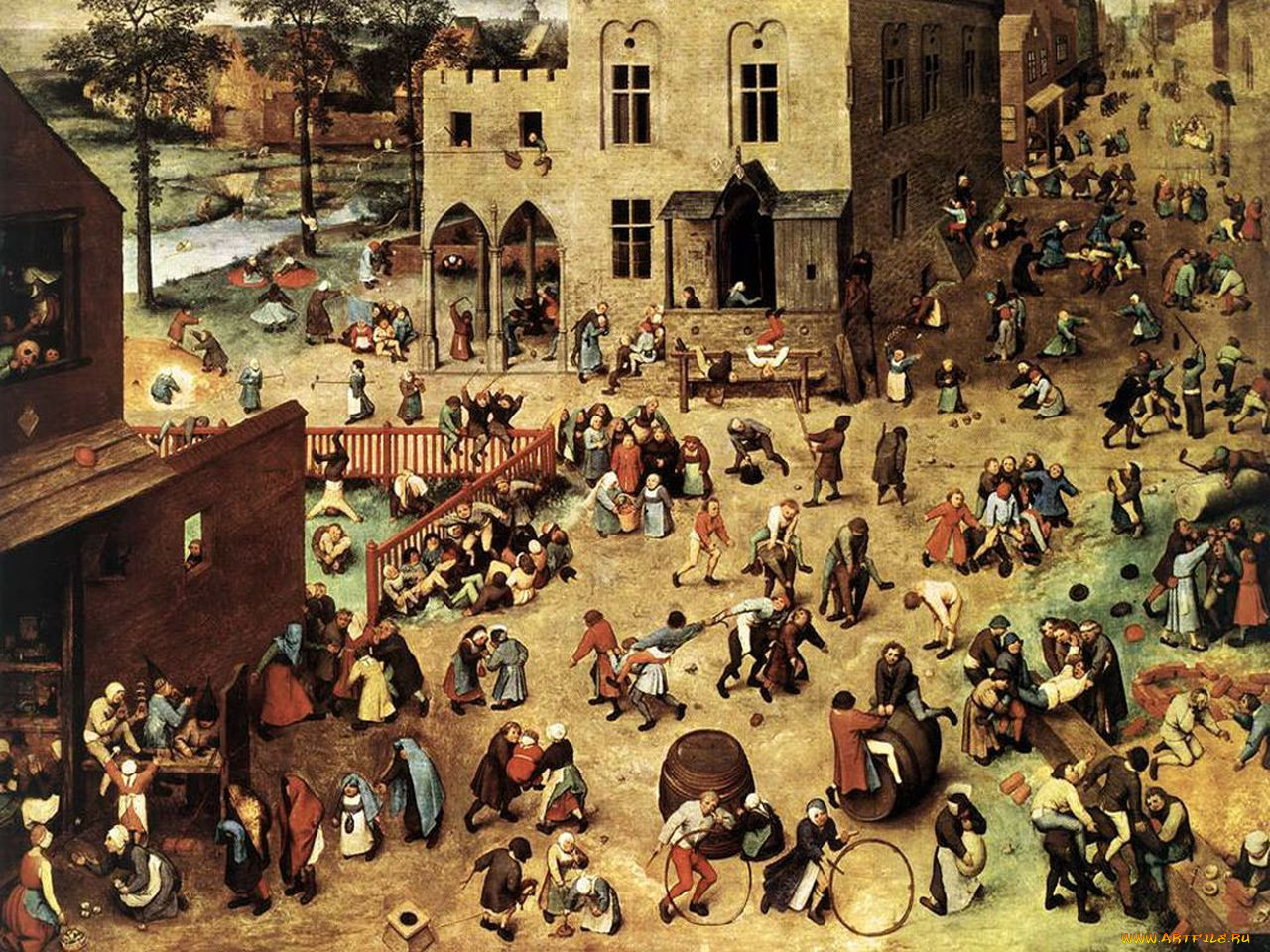 Обои Pieter Bruegel - Игры детей Рисованное Pieter Bruegel, обои для  рабочего стола, фотографии pieter, bruegel, игры, детей, рисованные Обои  для рабочего стола, скачать обои картинки заставки на рабочий стол.